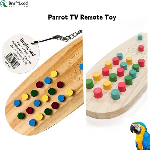 Birdcage-Accessories Parrots Bird Chewing TV Romotes Foraging Toy Climbing Chewable Toy Wooden Keyboard Parrot Birdcage Accessories Biting Toy in Saudi Arabia