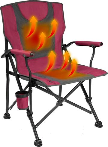 BACKYARD EXPRESSIONS PATIO · HOME · GARDEN , Metal, Blue/Grey Backyard Expressions Luxury Heated Portable Chair Camping, Sports and The Beach in Saudi Arabia