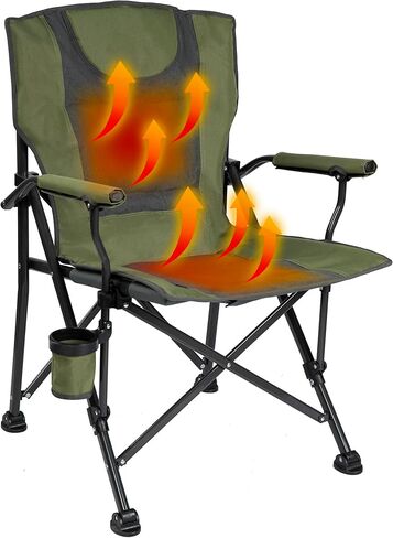 BACKYARD EXPRESSIONS PATIO · HOME · GARDEN , Metal, Blue/Grey Backyard Expressions Luxury Heated Portable Chair Camping, Sports and The Beach in Saudi Arabia