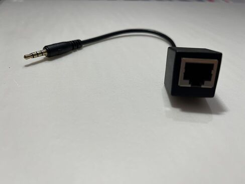 RJ45 Female to DC 3.5mm Adapter 3.5mm to Ethernet Stereo Cable 20CM (3.5mm Female) in Saudi Arabia