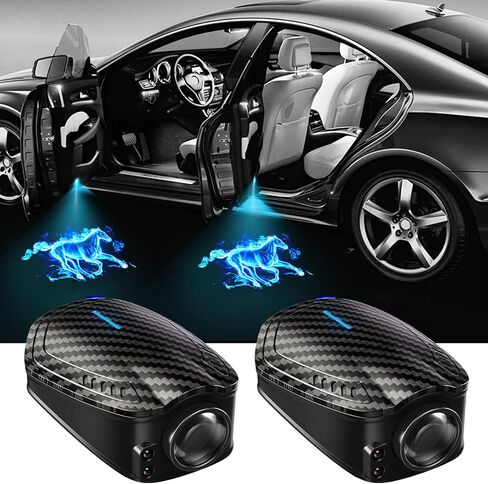 2PCS Car Door Light Projector ， Car Door Projector Rechargeable HD Car Welcome Courtesy Ghost Shadow Lamp Fit for Cars (for DO-D-GE) in Saudi Arabia