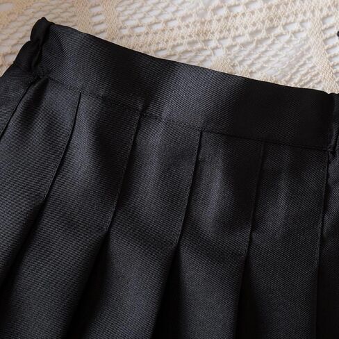 TTYAOVO Girl Skort Mini Flare Plain Pleated Skater Skirt Shool Uniform in Kuwait