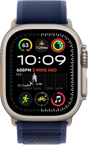 Apple Watch Band - Trail Loop (49mm) - Black with Natural Titanium Finish - M/L in Saudi Arabia