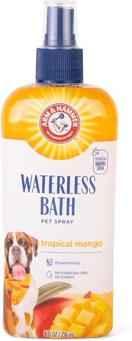 Arm & Hammer for Pets Waterless Bath Spray for Dogs Baking Soda, Mango Scent | Professional Quality Dog Grooming Spray, Free of Sodium Lauryl Sulfate & Parabens, 8 Fl Oz - 6 Pack in Kuwait