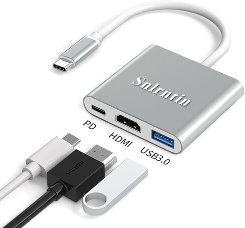 محول USB C إلى HDMI للتبديل، محول AV رقمي متعدد المنافذ 3 منافذ USB C مع USB 3.0، مخرج HDMI 4K ومنفذ شحن PD 100W لأجهزة MacBook Pro وiPad Pro وNintendo Switch وغيرها من أجهزة USB C in Kuwait