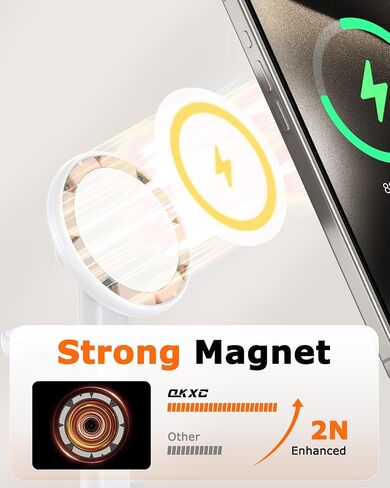3 in 1 Charging Station for Apple Mag Safe Charger, 15W Max Foldable Wireless Charging Stand for iPhone 16/15/14/13/12, Fast Magnetic Travel Charger for Multiple Devices iWatch Airpods (Gold) in Saudi Arabia