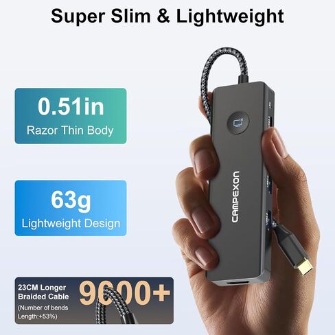 USB C HUB 8 in 1, USB C HUB Multiport Adapter with USB C to 4K HDMI, 2*USB-A 3.0, 2*USB-C 3.0-Data Port, 4K HDMI, PD 100W & SD/TF Card Reader, Dongle Adapter USB C HUB for MacBook/Laptops/iPhone Black in Saudi Arabia