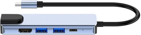 USB C Hub Multiport Adapter Splitter, 5in1, RJ451000 Mbps, 4K HDTV, USB Hub with Ethernet Port, 5 in 1 RJ45 1000 Mbps USB3.0 Aluminum in Saudi Arabia