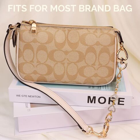 VeekyVicky Purse Strap Extender for Handbag Bag, Chain Strap Replacement Extension - Four Leaf Clover Good Luck Charm White in Kuwait