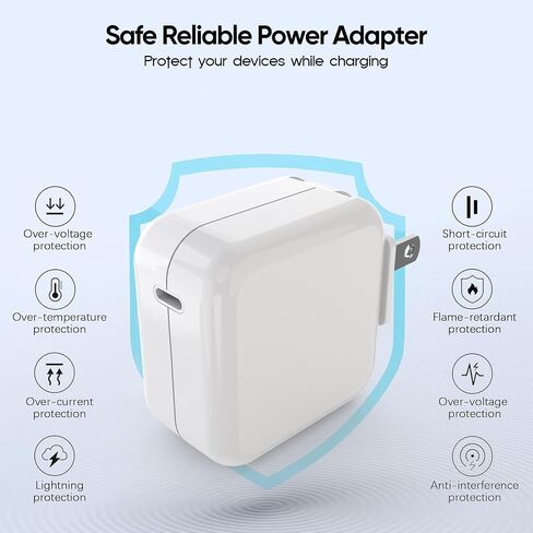 10FT MacBook Pro & MacBook Air 13, 14, 15, 16 inch & iPhone 15 Pro Max Charger Fast Charging, Fast USB C Apple Laptop Charger with 10 Feet USB C to Type C Charge Cable,30W MacBook Air Computer Charger in Saudi Arabia