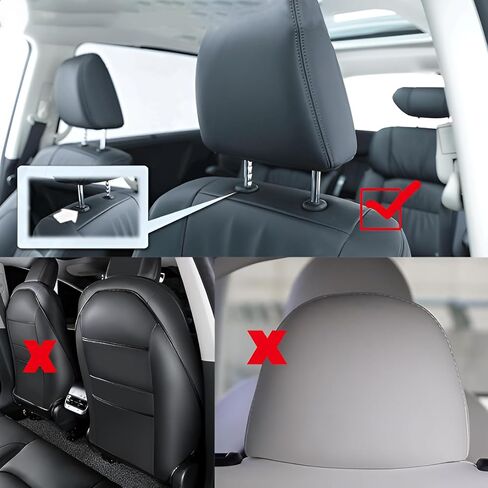 Car Rear seat Storage Box with Two Drink Cup Holders as Well as Tissue Box, Cell Phone Holder and Hook, Versatile Storage, Suitable for Children and car Travel (Black) in Saudi Arabia