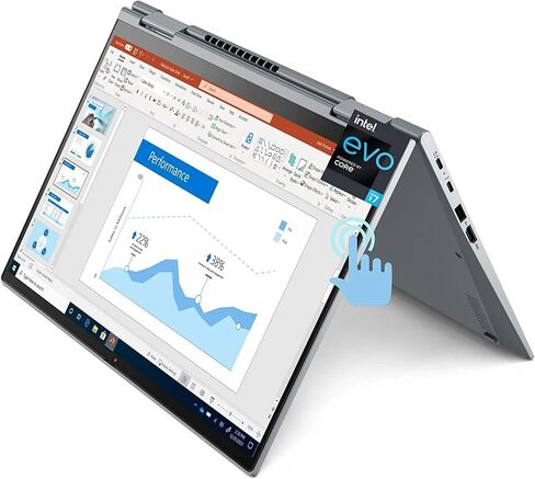 Lenovo Yoga X1 2 في 1 14 بوصة FHD+ 2 في 1 كمبيوتر محمول بشاشة لمس Intel Core i7 حتى 4.8 جيجا هرتز 32 جيجا DDR4 512 جيجا SSD WiFi + BT لوحة مفاتيح بإضاءة خلفية HDMI W11 Pro Active Pen (X1 - متجدد) in Saudi Arabia