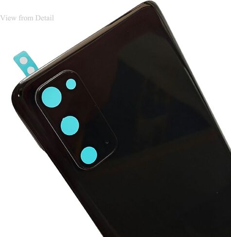 مجموعة أغطية زجاجية خلفية بديلة لهاتف Galaxy s20 لهاتف Samsung Galaxy S20 SM-G980 SM-G981 مقاس 6.2 بوصة - أسود كوني (لا يناسب إصدار Galaxy s20 Plus) in Kuwait