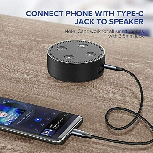 سلك AUX من Accessonico للهاتف Android إلى السيارة، سلك Android Aux للسيارة USB من النوع C إلى 3.5 مم محول ستيريو كابل صوت ذكر in Saudi Arabia