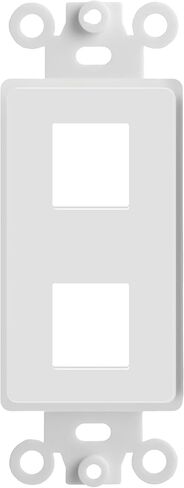 Big-A - 25 Pack 4 Port Decora Wall Plate 1-Gang Keystone Decora Insert, Jack Single Gang Decora Wall Plate - White in Saudi Arabia