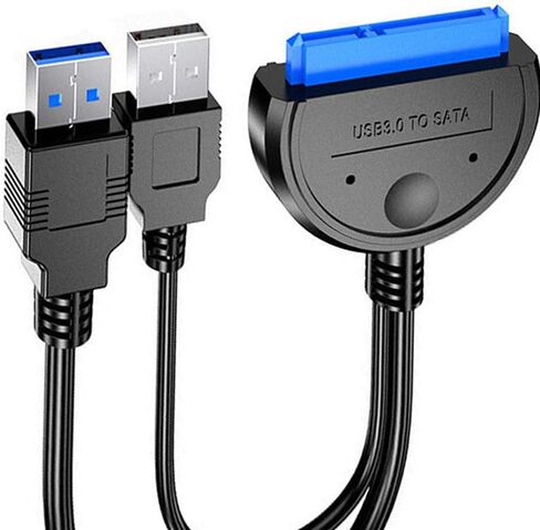 1 قطعة USB 3.0 إلى 2.5 "SATA III محول القرص الصلب 2.5 بوصة SSD HDD محول مع كابل بيانات منفذ USB مزدوج دعم UASP in Kuwait