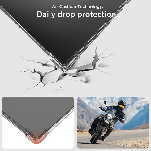 Miimall Clear Case for Boox Leaf 2/3/3 C/Boox Tablet Go Color 7/Boox Page Non-Yellowing, Full Coverage Corner Air-Cushion TPU Soft Shockproof Protective Case for Boox Leaf 3 eReader 7 Inch, Clear in Saudi Arabia