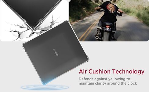 Miimall Clear Case for Boox Leaf 2/3/3 C/Boox Tablet Go Color 7/Boox Page Non-Yellowing, Full Coverage Corner Air-Cushion TPU Soft Shockproof Protective Case for Boox Leaf 3 eReader 7 Inch, Clear in Saudi Arabia