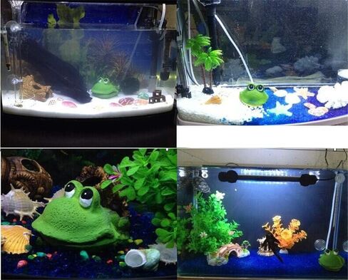 ديكورات فقاعات الهواء لحوض السمك، زينة عمل الضفدع مفتوحة الفم in Kuwait