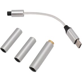 USB Type C Headphone Jack Adapter, USB C to AUX Headphone Jack Adapter Support 32bits 384kHz PCM USB Type C to 2.5mm 3.5mm 4.4mm