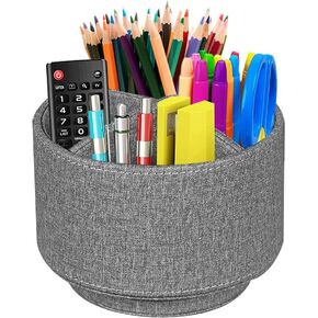 TV Remote Control Holder for Table, 360 Swivel Pen Holder for Desk Organizers and Accessories, Nightstand Organizer Caddy for Media Controllers/Office Supplies, Bedside Decorations for Living Room
