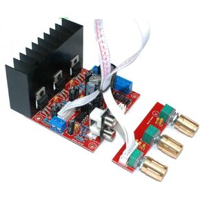 Amplifier DIY Kit, Amplifier Board, Computer Speaker Stereo Subwoofer Board 2.1 Mini Amplifier 3 Channel Speaker DIY Parts with Thermal Shutdown Module Replacement