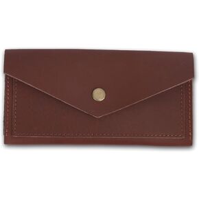 Leather Currency Pouch, Leather Pouch, Retro Clutch Wallet for Men & Women, Cash Wallet, Cash Envelope, Currency pouch with button closure, currency pouch with mobile pocket by TheAntiq