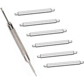 Olytop 22mm Spring Bars Watch Pins for Garmin Instinct/Instinct 2 Solar - 6PCS Stainless Steel Watch Replacement Strap Band Pins + Spring Bar Tool for Garmin Instinct Tactical/Esports/Solar/Tide