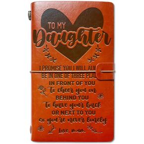 Leather Journal Gifts for Daughter, You Are Loved More Than You Think, Christmas Graduation Birthday Gifts for Daughter, Daughter Gifts Travel Diary Journal Notebook from Mom, 4.7" X 7.8" in Kuwait