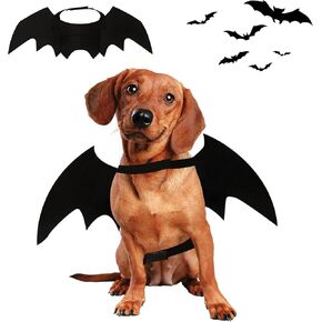 Halloween Dog Cat Butterfly Costume Large Pet Dogs Halloween Patry Cosplay Outfit Adjustable Funny Purple Wing Dress Up (Purple)