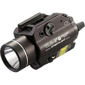 Streamlight 69250 TLR-2G 300-Lumen Rail-Mounted Tactical Weapon Light with Integrated Green Aiming Laser Includes Key Kit for Select Handguns, Black