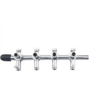4 Head Aquarium Air Valve Fish Tank Oxygen Booster Pump Aquarium Accessories Air Line Connector Stainless Steel Diverter Air Control Lever Valve Small Tube Distributor Series
