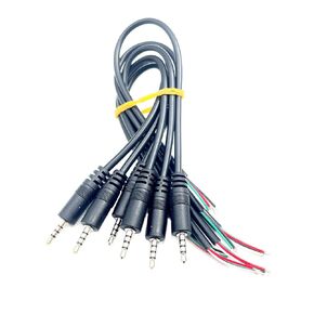 6Pcs 2.5mm Male Plug to Bare Wire Open End TRRS 4 Pole Stereo 2.5mm Plug Jack Connector Audio Cable Replacement for Headphone Headset Earphone Cable Repair