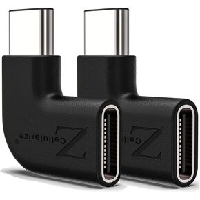 Right Angle USB C Adapter (2 Pack) 90 Degree USB C Adapter