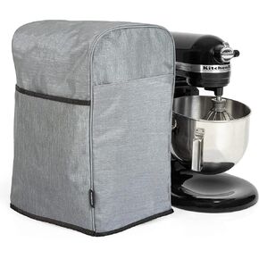 Crutello Stand Mixer Cover with Storage Pockets for 5-8 Quart Mixer - Small Appliance Dust Covers, Compatible with Kitchen Aid Mixer Covers, Kitchenaid 7qt Mixer Dust Cover
