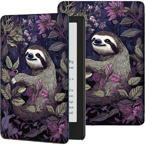 Case for 7" All-New Kindle Paperwhite (12th Generation, 2024) and Kindle Colorsoft Signature Edition Slim Lightweight PU Leather Adjustable Smart Shell Cover with Auto Wake/Sleep, Art Books