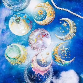 Yoksas Large Holographic Shiny Fantasy Angel Fairy Stickers - 30Pcs Waterproof Clear Glitter Christian Faith Scrapbook Stickers for Junk Journals,Planner,Resin Art Supplies