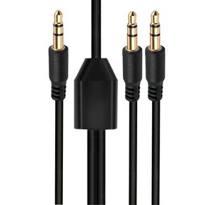 Seadream Audio Y Splitte Cable 1.64FT;3.5mm 1 Male to 2 Male Audio Splitter, TRS Stereo Jack Headphones Adapter Cable for Smartphone, Computer, Mp3, Earphone, Speakers (M to 2M)