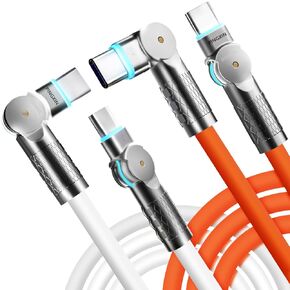 USB C Cable 10ft, 240W 2-Pack USB C to USB C Cable USB 2.0, Type C Charging Cable for iPhone 15, Samsung Galaxy S23, MacBook Pro 2020, iPad Pro, iPad Air 4, Pixel and More. Black+Pink