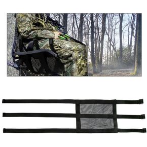 Tree Stand Seat Replacement, 16x12 inch Adjustable Treestand Seat Mesh Cover Cushion Lock On Tree Ladder Stands Pad Deer Stand Accessories for Hunting Climbing, Easy to Install & Remove