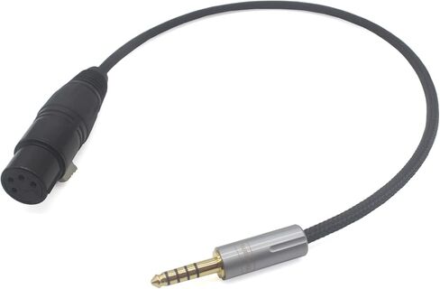 Youkamoo 4.4 مم إلى 4 دبابيس XLR أنثى متوازنة لسماعات الرأس الصوت 8 النواة مطلية بالفضة كابل تحويل 30 سم [4.4 مم متوازن 5 أقطاب ذكر] ذكر إلى أنثى in Kuwait