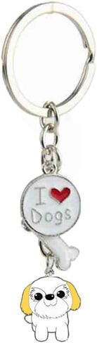 Lover Dog Keychain Dog ID Tags Love Pendant puppy Key-Ring for Great Gift for a Dog Lover Dog Condolences Gifts in Saudi Arabia