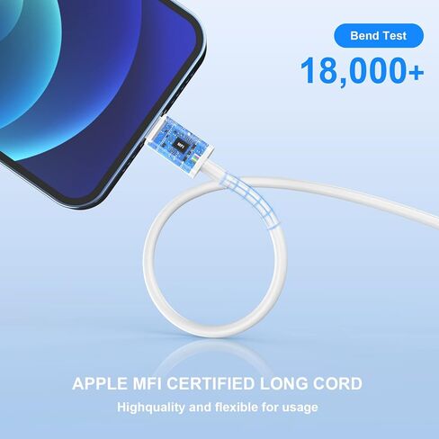 شاحن iPhone سريع، [معتمد من Apple MFi] 2 حزمة 20 واط 40 واط مزدوج USB C شاحن جداري مع كابل مزامنة بيانات شحن سريع بطول 10 أقدام من النوع C إلى Lightning لهاتف iPhone 14 13 12 11 Pro Max XS XR X 8 iPad in Kuwait