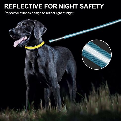 6FT Heavy Duty Elastic Bungee Dog Leash with Reflective & Dual Padded Handles - Shock-Absorbing Training Leash for Strong Pullers, Adjustable 4-6FT Tactical Leash for Medium/Large Dogs（Black） in Saudi Arabia
