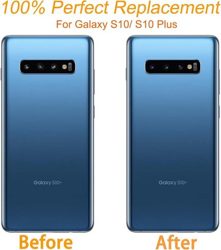 لهاتف Samsung Galaxy S10 / S10 Plus (جميع شركات النقل) مجموعة واحدة (قطعتان) استبدال زجاج عدسة الكاميرا الخلفية الخلفية، استبدال زجاج العدسة الخلفية مع أدوات إصلاح in Saudi Arabia