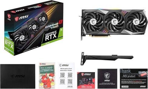بطاقة رسومات MSI GeForce RTX 3070 Gaming X Trio 8GB GDRR6 - 256 بت HDMI/DP، Tri-Frozr 2 TORX Ampere Architecture، بطاقة فيديو RGB OC NVIDIA GPU لألعاب الكمبيوتر، وبطاقات رسومات الكمبيوتر (متجددة) in Saudi Arabia