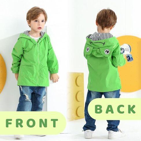 Toddler Baby Boy Girl Duck Raincoat Cute Cartoon Hoodie Zipper Coat Outfit in Saudi Arabia