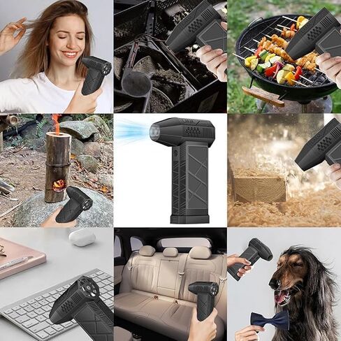 Portable Compressed Air Duster - 130,000RPM Electric Air Duster, 3 Gear Adjustable Jet Blower,Rechargeable Air Duster for Home,Car,Computer Keyboard, Home Cleaning, Black in Saudi Arabia