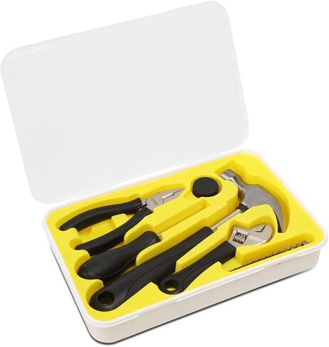 DNA Motoring TOOLS-00034 37 Piece Handheld Tool & Complete Drill Bits Set, Includes Screwdriver, Pliers, Ratchet Bit Driver, 1 Kit, Yellow/Black in Kuwait