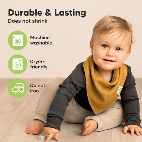 8-Pack Muslin Bibs, Baby Bibs for Boys, Girls - Bandana Bibs, Muslin Baby Bib, Baby Drool Bibs, Newborn Bibs, Drooling Bibs in Saudi Arabia